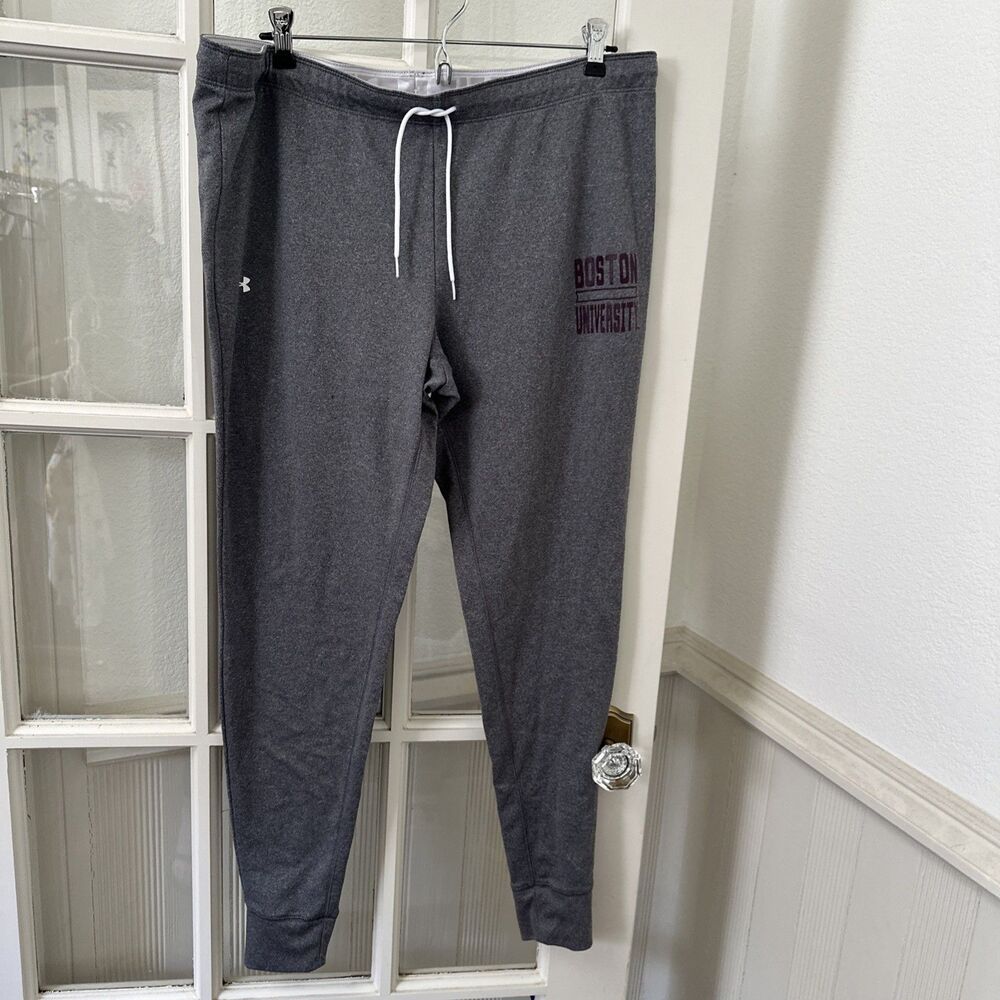 Under Armour Jogger Boston University Pants Gray Fleece Lined Women's XL